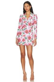 Alice Olivia Latoya Floral Long Sleeve Blazer Dress at Revolve