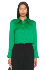 Alice Olivia Leon Shirt in Light Emerald at Revolve