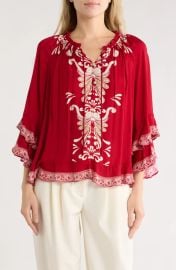 Alice Olivia Leonora Tiered Ruffle Top at Nordstrom Rack