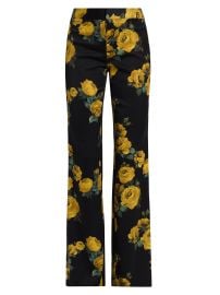 Alice Olivia Livi Floral Straight Leg Trousers at Saks Fifth Avenue