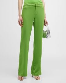 Alice Olivia Livi Mid-Rise Trousers at Neiman Marcus