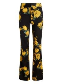 Alice Olivia Livi rose-print Trousers Black at Farfetch