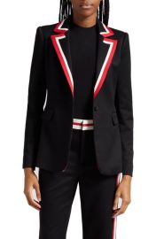 Alice Olivia Macey Contrast Stripe Blazer at Nordstrom