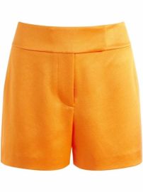 Alice Olivia Mara crossover waistband shorts at Farfetch