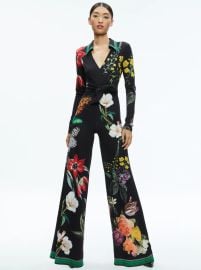 Alice Olivia Melinda Wide Leg Wrap Jumpsuit at Alice + Olivia