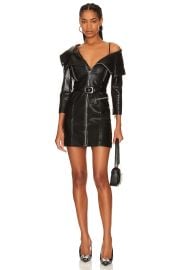 Alice Olivia Miara Asymmetric Moto Mini Dress at Revolve