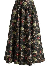 Alice Olivia Nilda Voluminous Skirt in Blush Kiss Black at Farfetch