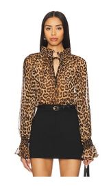 Alice Olivia Norah Peasant Blouse In Catwalk at Revolve