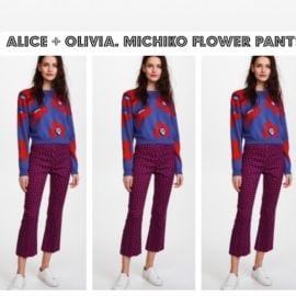 Alice Olivia Pants amp Jumpsuits Alice Olivia Michiko Flower Crop Pants Size 2 Poshmark at Poshmark