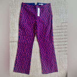 Alice Olivia Pants amp Jumpsuits Nwt Alice Olivia Blue And Red Straight Leg Floral Print Pant In Size Poshmark at Poshmark