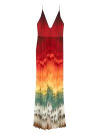 Alice Olivia Pleated tie-dye Dress Red at Farfetch