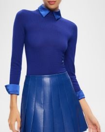 Alice Olivia Porla Collared Sweater at Neiman Marcus