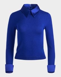 Alice Olivia Porla Collared Sweater at Neiman Marcus