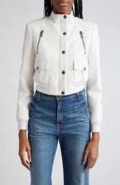 Alice Olivia Ria Shrunken Faux Leather Moto Jacket at Nordstrom