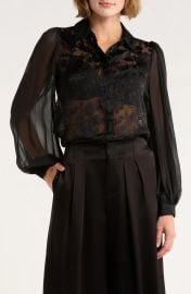 Alice Olivia Roanne Blouson Sleeve Top at Nordstrom Rack