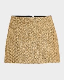 Alice Olivia Rubi Embellished Tweed Micro Skirt at Neiman Marcus