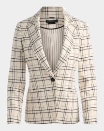 Alice Olivia Ryder Plaid Twill Slim Blazer at Neiman Marcus