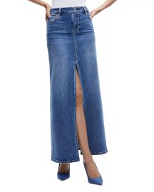 Alice Olivia Rye High Waist Denim Maxi Skirt at Bloomingdales