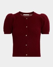 Alice Olivia Sabine Puff Sleeve Cashmere Blend Sweater at Neiman Marcus