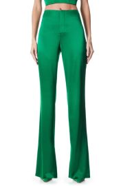 Alice Olivia Satin Flare Pants at Nordstrom