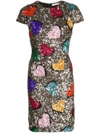 Alice Olivia Sequin Heart Dress at Farfetch