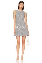 Alice Olivia Sima Houndstooth Mini Dress at Revolve