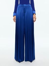 Alice Olivia Simon High Rise Wide Leg Pleated Trouser at Alice + Olivia