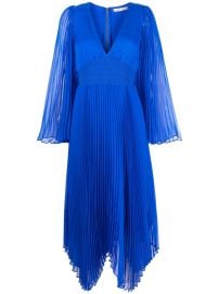 Alice Olivia Sion pliss midi dress at Farfetch