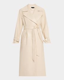 Alice Olivia Sullivan Vegan Leather Relaxed Maxi Trench Coat at Neiman Marcus