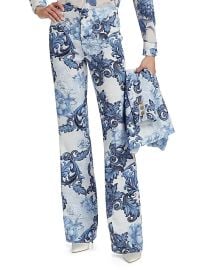 Alice Olivia Teeny Printed Flare Bootcut Pants at Saks Fifth Avenue