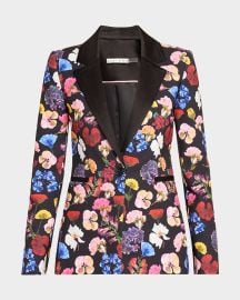 Alice Olivia Timeless Blossom Hundley Notch Collar Fitted Blazer at Neiman Marcus