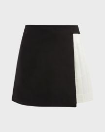 Alice Olivia Toni Asymmetric Pleated Skirt at Neiman Marcus