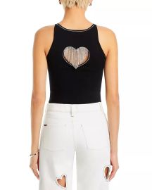 Alice Olivia Val Crystal Fringe Heart Tank at Bloomingdales