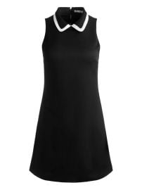 Alice Olivia Velia Sleeveless Mini Dress Black at Farfetch