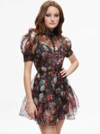 Alice Olivia Vernita Puff Sleeve Mini Dress at Alice + Olivia