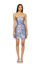 Alice Olivia Violet Mini Dress In Blue Multi at Revolve