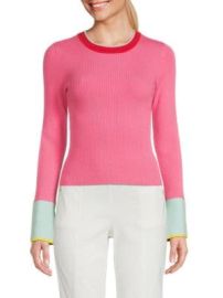 Alice Olivia Westi Colorblock Wool Blend Sweater on SALE at Saks Off 5th