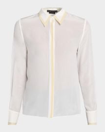 Alice Olivia Willa Placket Top at Neiman Marcus