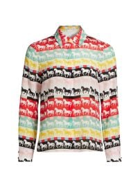 Alice Olivia Willa Silk Butterfly Shirt at Saks Fifth Avenue