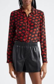 Alice Olivia Willa Silk Shirt at Nordstrom