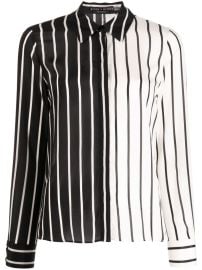 Alice Olivia Willa Striped Silk Shirt - at Farfetch