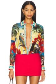 Alice Olivia Willa Top In Island Dreams Multi at Revolve