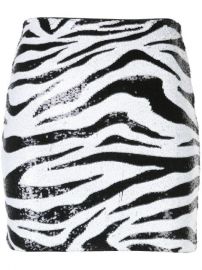 Alice Olivia Zebra Print Sequin Skirt - Farfetch at Farfetch