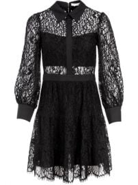 Alice Olivia lace-detail Shirt Dress - Farfetch at Farfetch