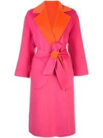 Alice Olivia oversized colour-block coat at Farfetch