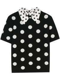 Alice Olivia polka-dot Ribbed Top - Farfetch at Farfetch