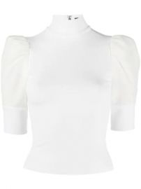 Alice Olivia voile-panelled Crepe Top - Farfetch at Farfetch