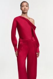 Alice One Shoulder Top - Cherry Red SIMKHAI at Simkhai