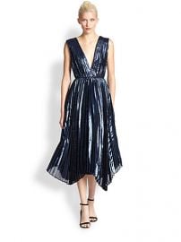 Alice and Olivia - Alessandra Pleated Lamand233 Dress at Saks Fifth Avenue