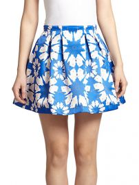 Alice and Olivia - Connor Printed Satin Pleated Mini Skirt at Saks Fifth Avenue